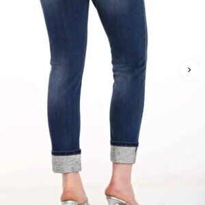 Frank Lyman Wide Cuff Rhinestone Jeans